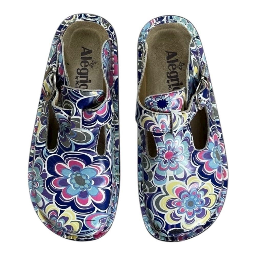Alegria Mary Jane Clogs Floral Mandala Comfort Nursing Shoes | EU 35 US 5–5.5